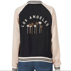 Juniors About A Girl Los Angeles Bomber Jacket-sz M